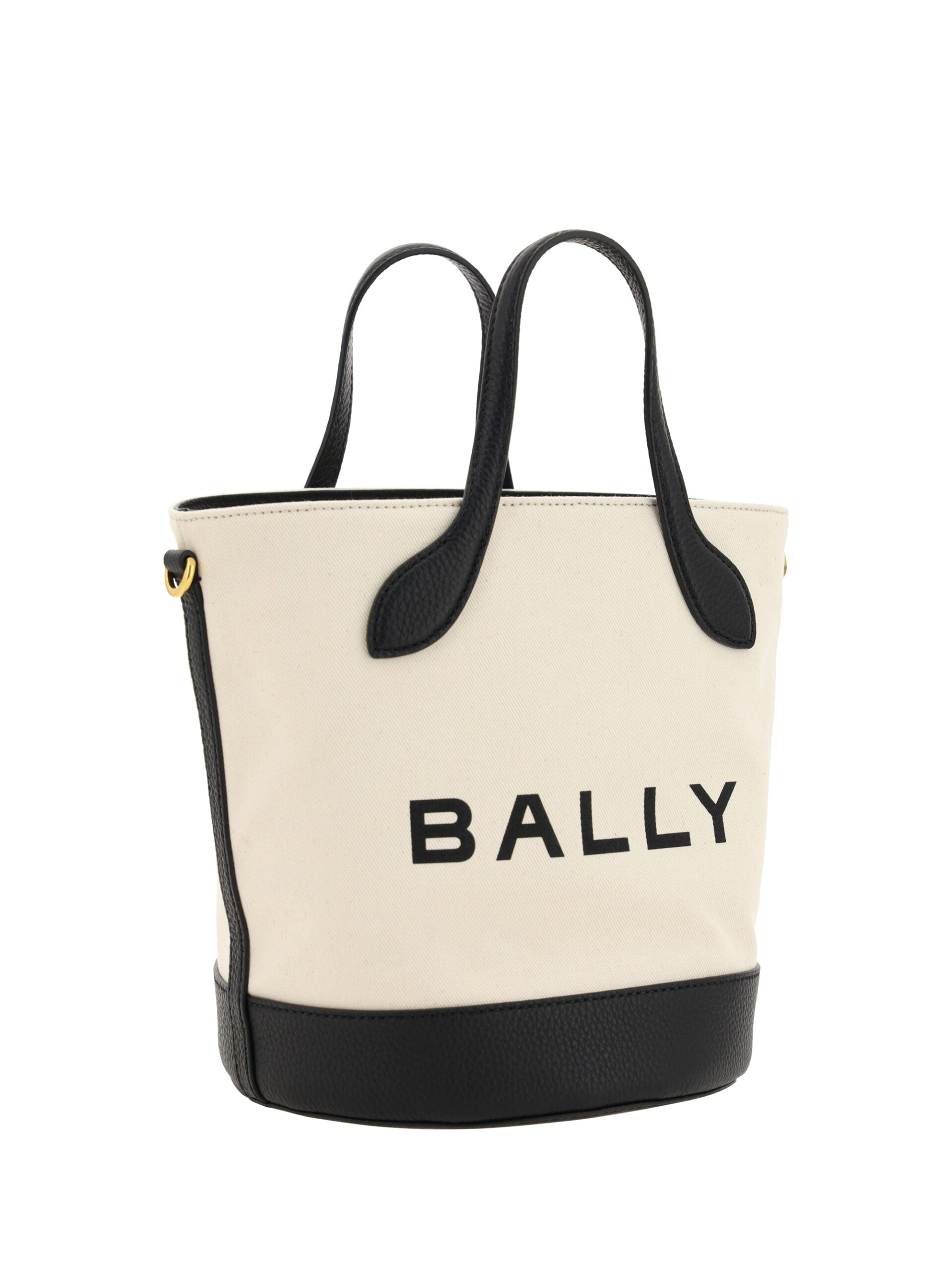 Bally - Sac seau élégant à monogramme en noir et blanc