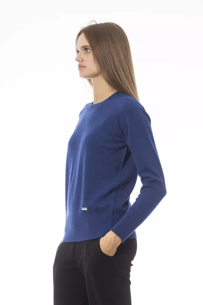 Baldinini Trend Blue Wool Women Sweater