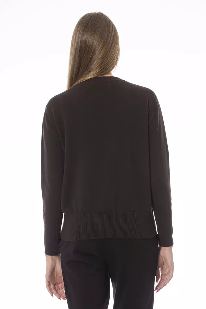 Baldinini Trend Chic Pull à col rond en laine et cachemire mélangés