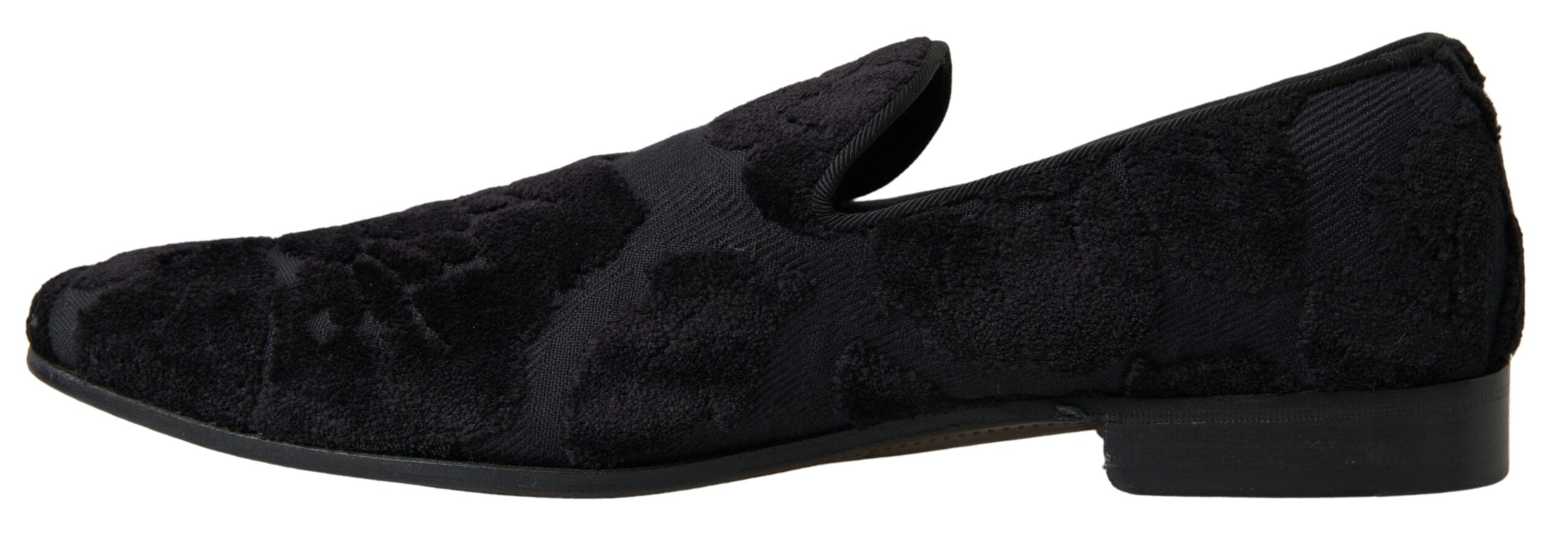 Dolce &amp; Gabbana Mocassins vintage noirs exquis pour hommes