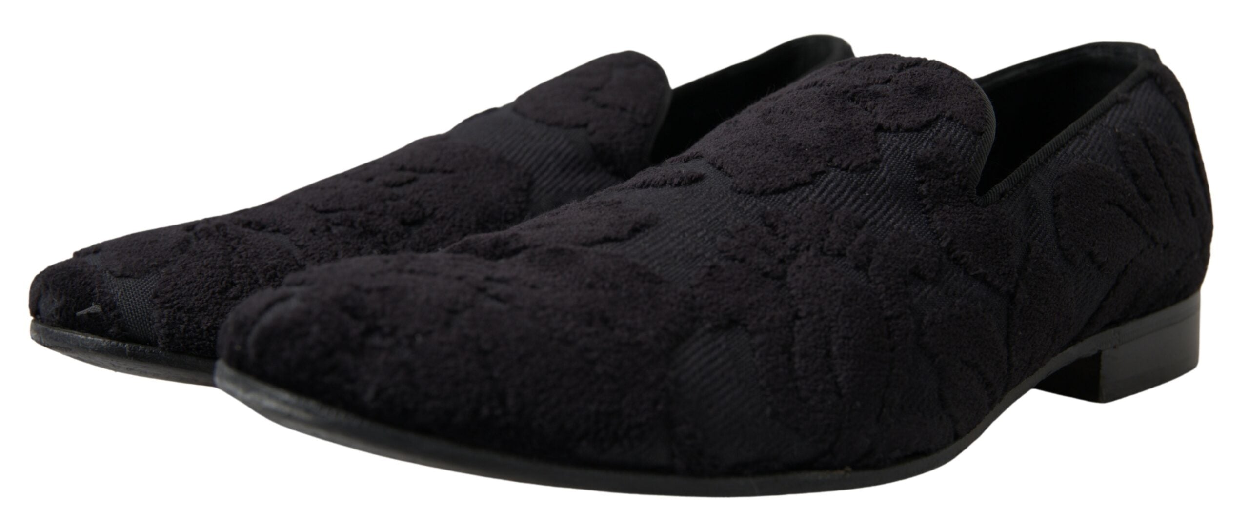 Dolce &amp; Gabbana Mocassins vintage noirs exquis pour hommes