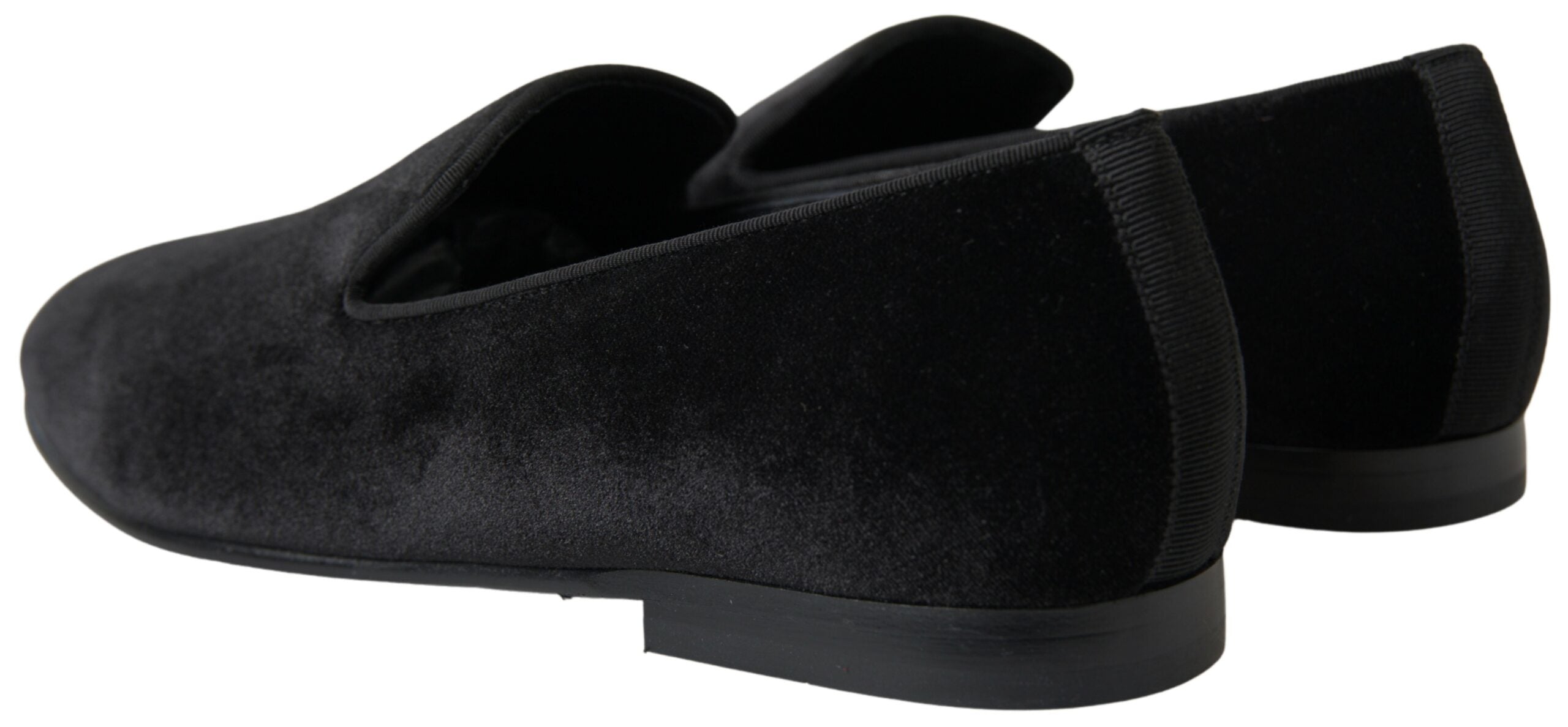 Dolce &amp; Gabbana Mocassins élégants en velours noirs pour hommes