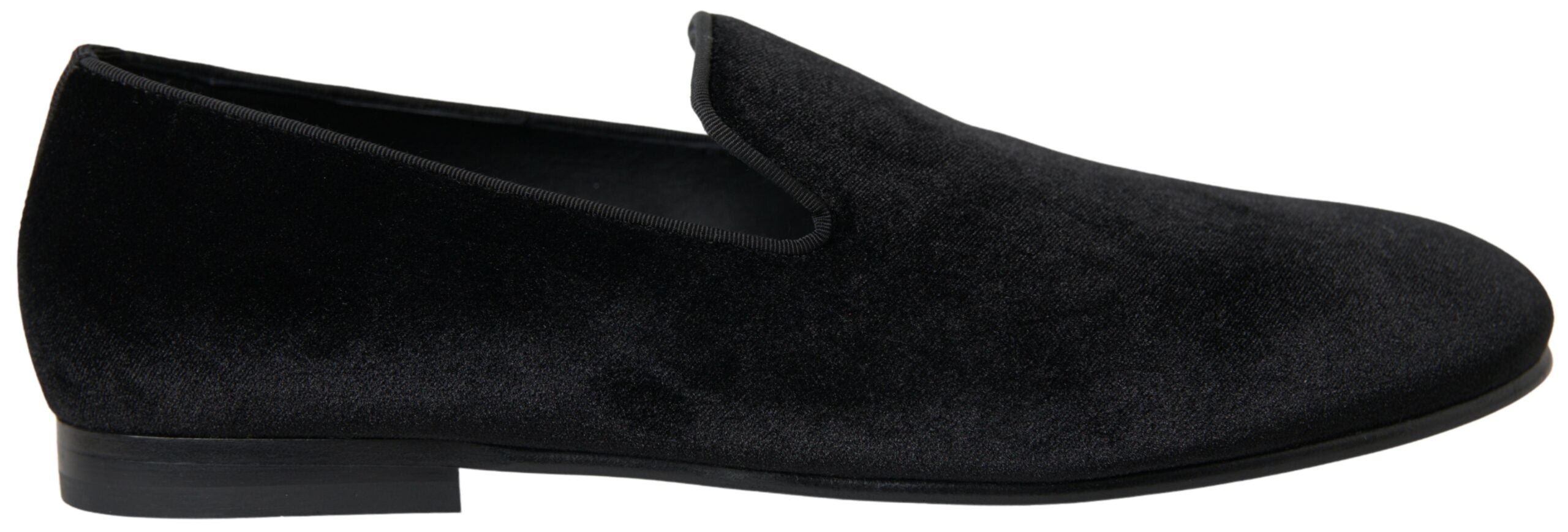 Dolce &amp; Gabbana Mocassins élégants en velours noirs pour hommes