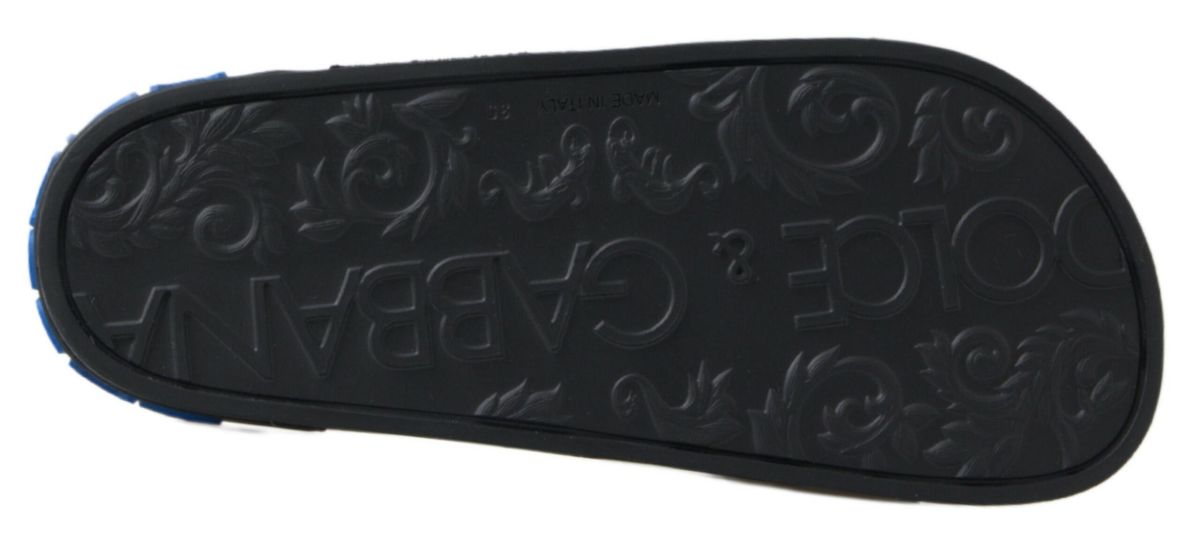 Dolce &amp; Gabbana élégantes sandales à glissière en cuir noir