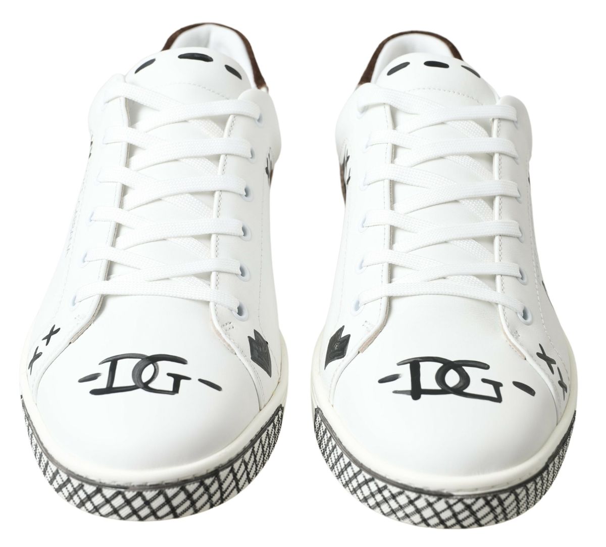 Dolce &amp; Gabbana Baskets décontractées élégantes en cuir blanc