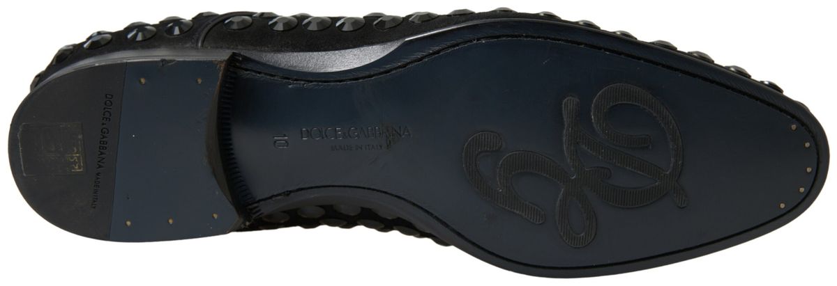 Dolce &amp; Gabbana Chaussures formelles derby en daim noir élégant