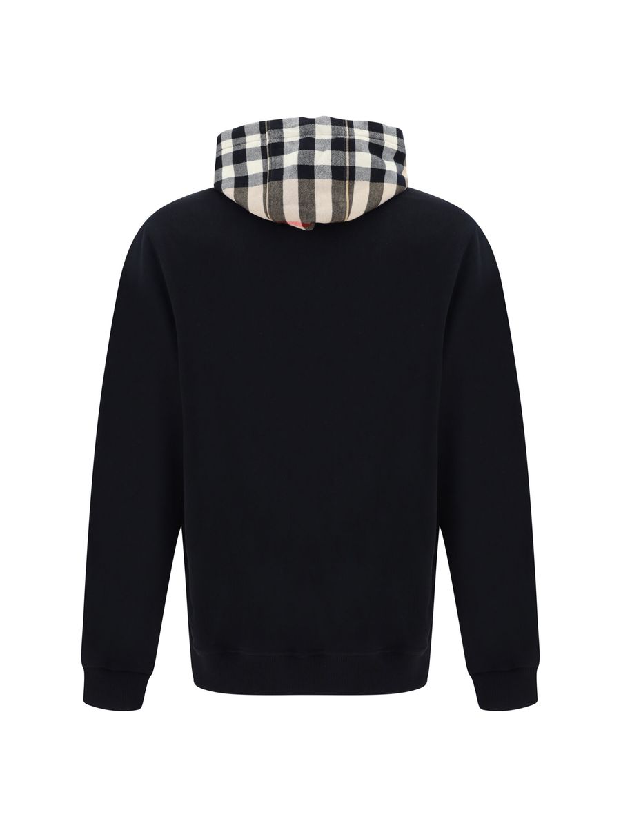 Burberry Sweat à capuche Samuel noir surdimensionné élégant