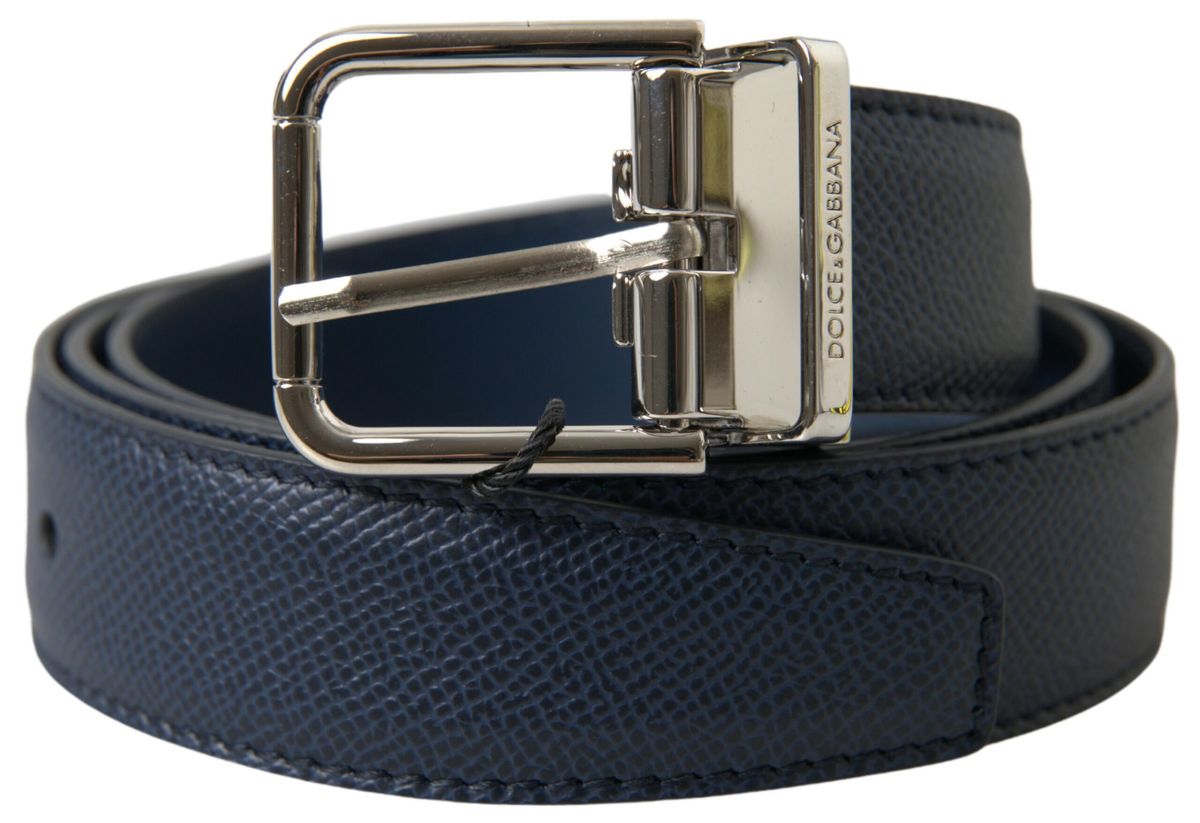 Dolce &amp; Gabbana Ceinture en cuir bleu aigue-marine