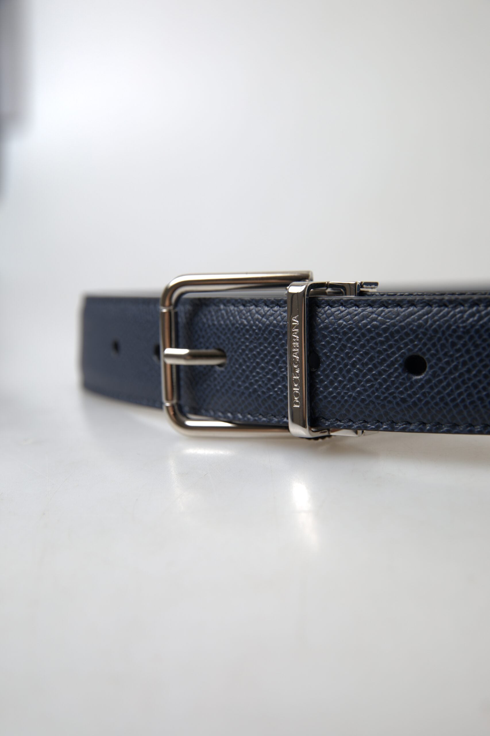 Dolce &amp; Gabbana Ceinture en cuir bleu aigue-marine