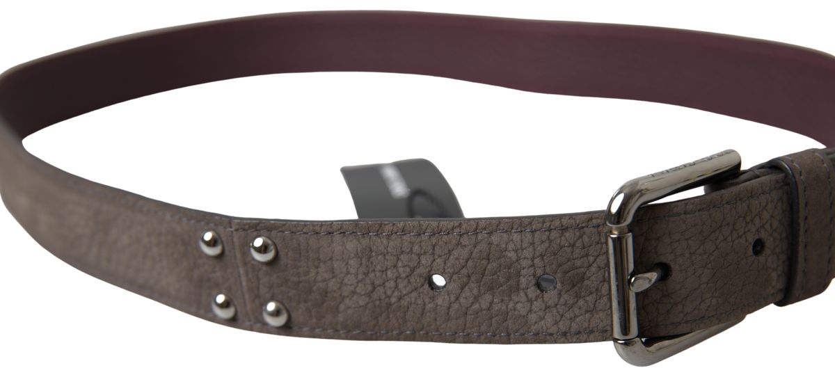 Dolce &amp; Gabbana Ceinture élégante en cuir marron avec boucle en métal