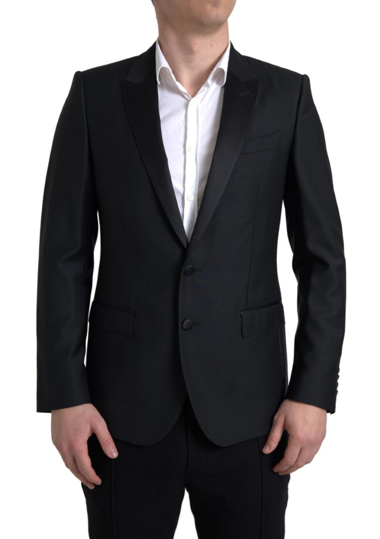 Dolce &amp; Gabbana Blazer coupe slim exquise en laine mélangée