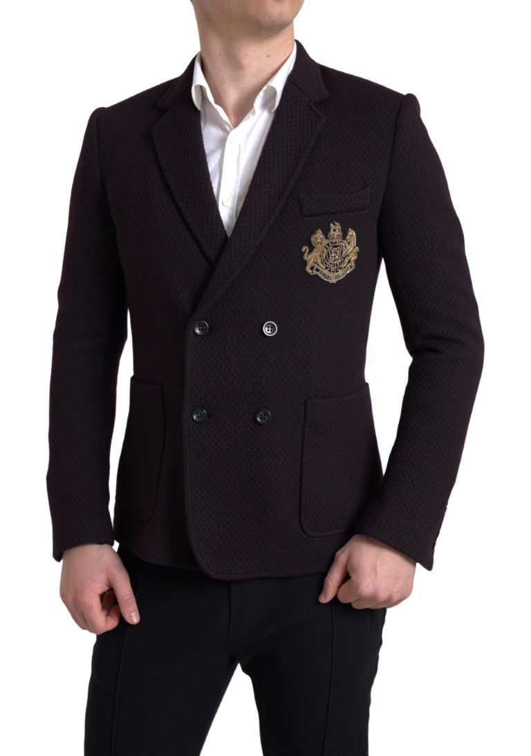 Dolce &amp; Gabbana Blazer élégant en laine à double boutonnage violet