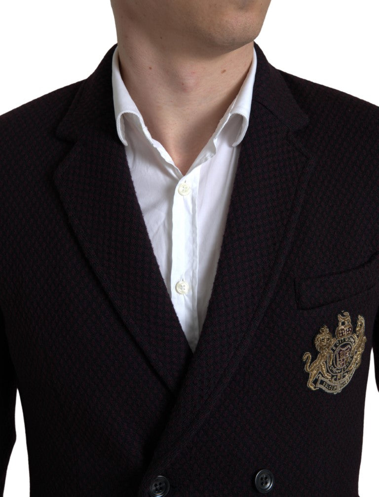 Dolce &amp; Gabbana Blazer élégant en laine à double boutonnage violet