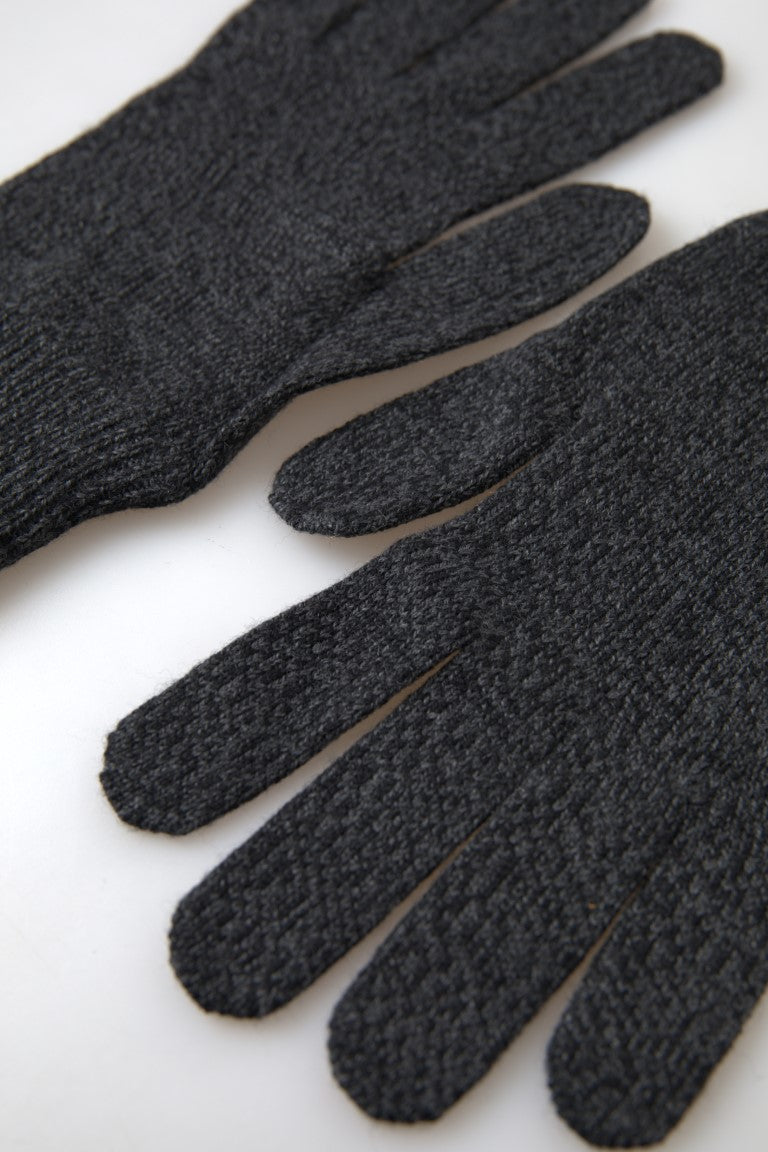 Dolce &amp; Gabbana Gants d'hiver élégants en laine vierge en gris