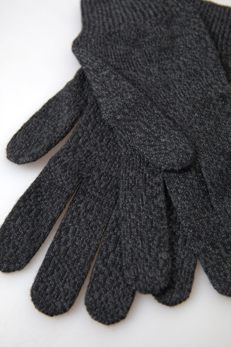 Dolce &amp; Gabbana Gants d'hiver élégants en laine vierge en gris