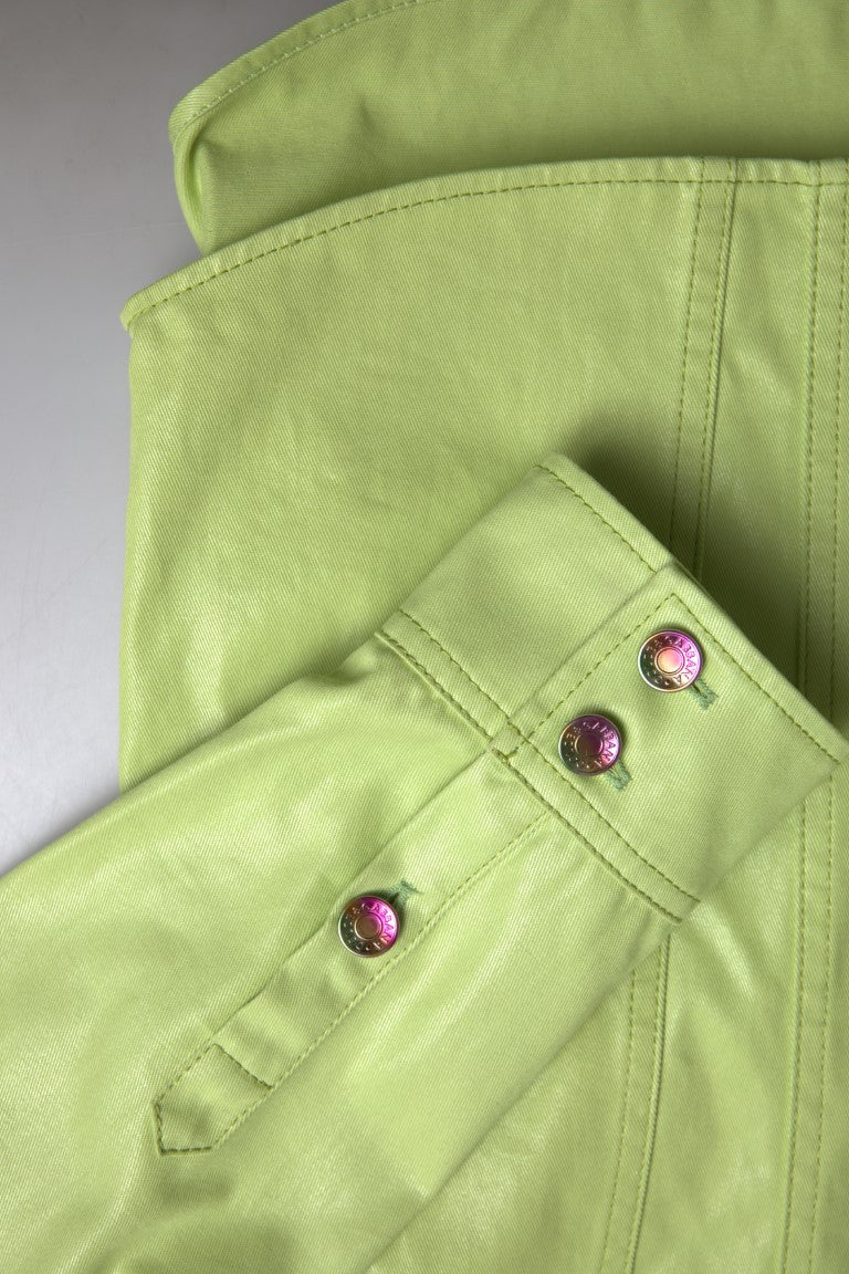 Dolce &amp; Gabbana Chemise boutonnée élégante en coton vert clair