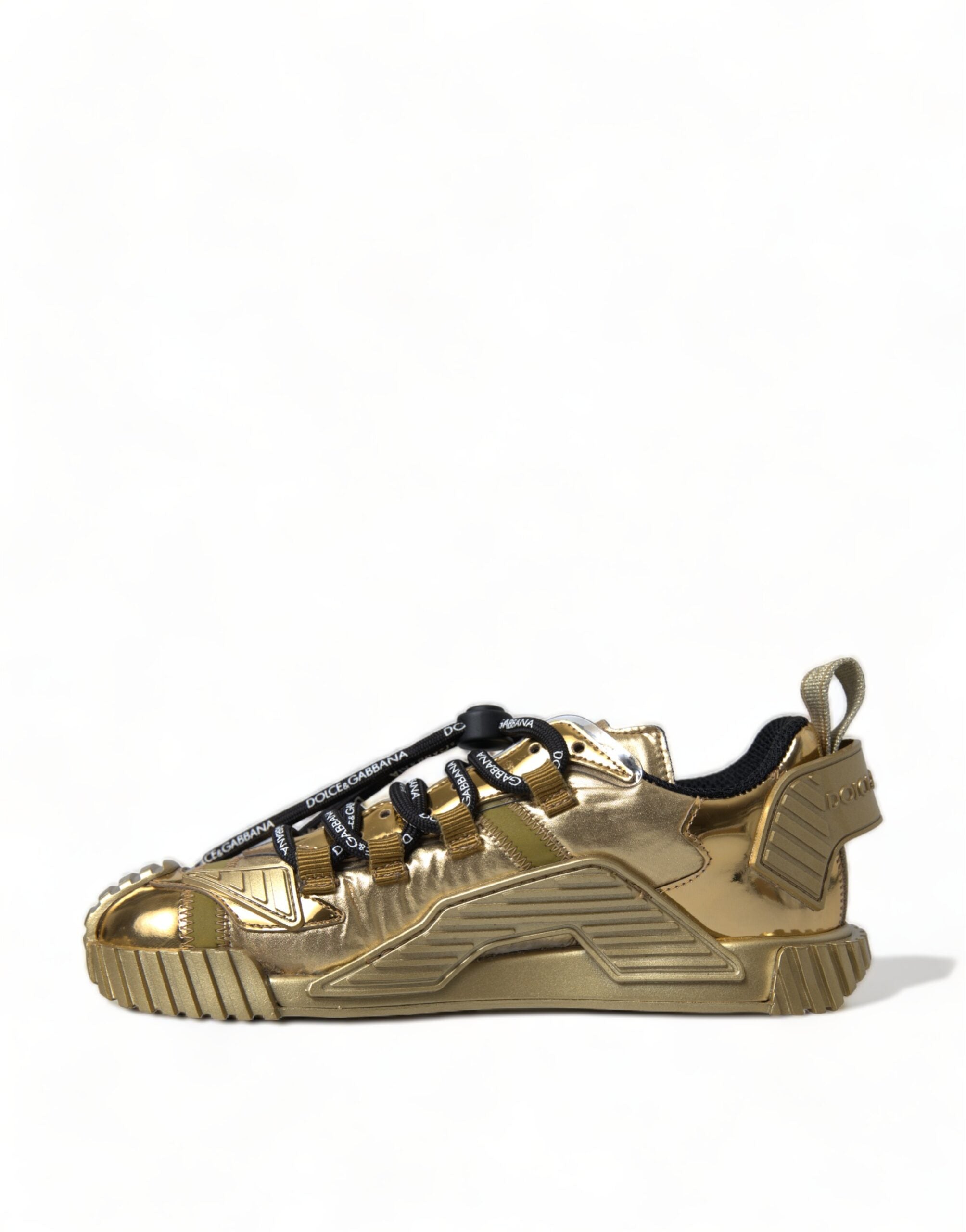 Dolce & Gabbana Gleaming Gold-Toned Luxury Sneakers