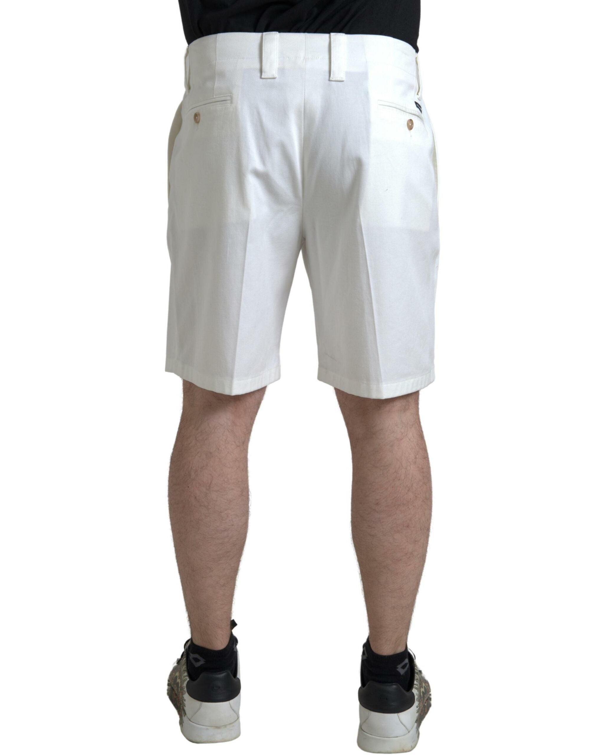 Dolce &amp; Gabbana Bermuda en jean blanc élégant