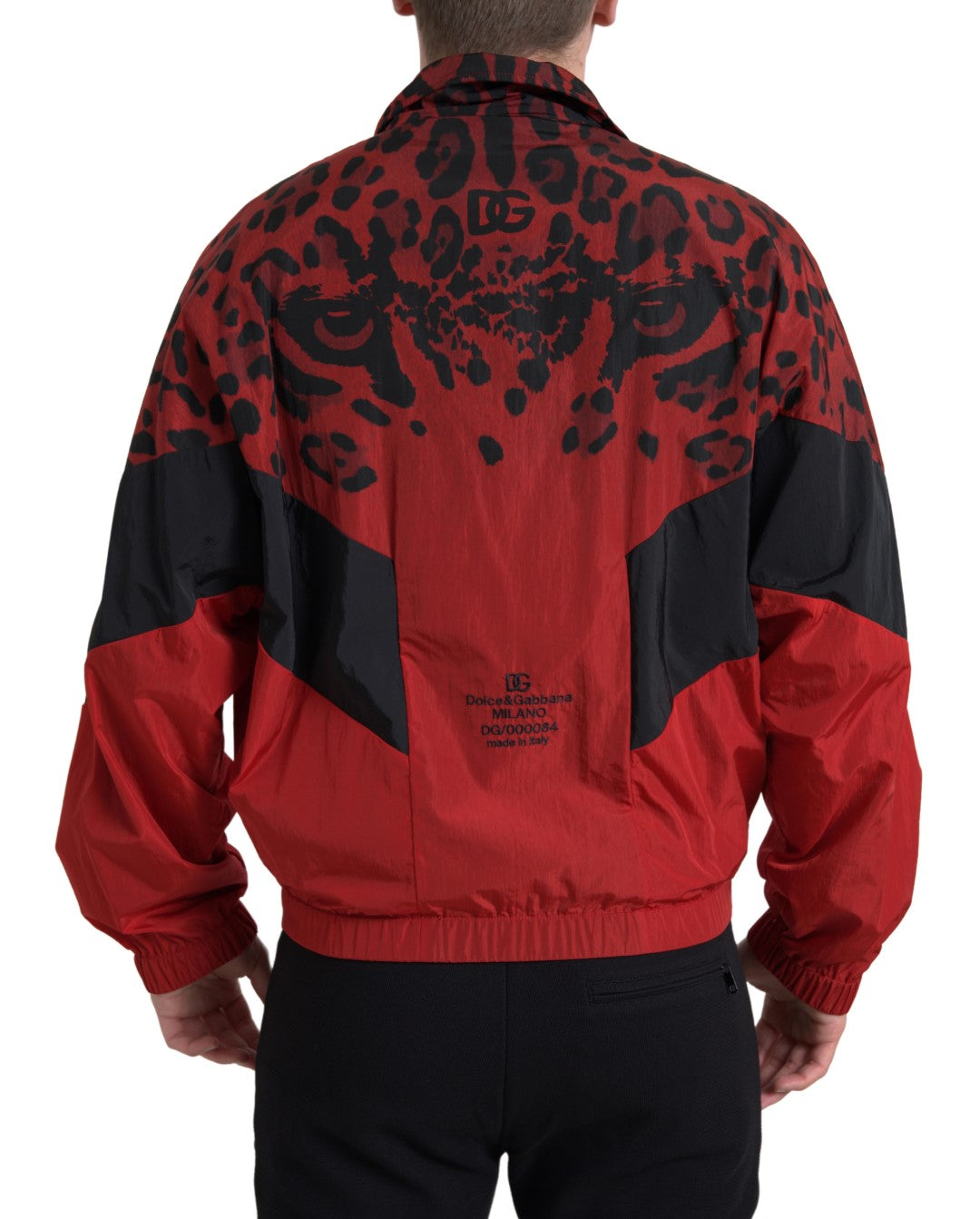 Dolce &amp; Gabbana Veste pull zippée rouge léopard