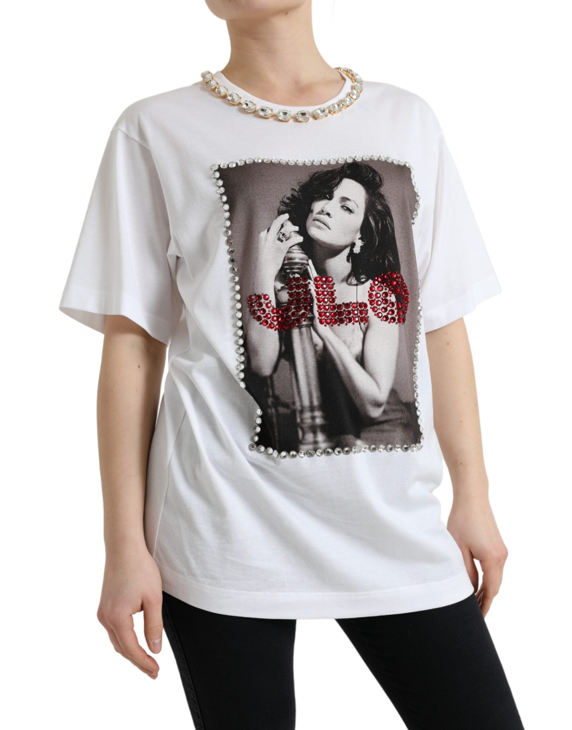 Dolce &amp; Gabbana J.Lo Portrait Crystal Tee – Édition Limitée