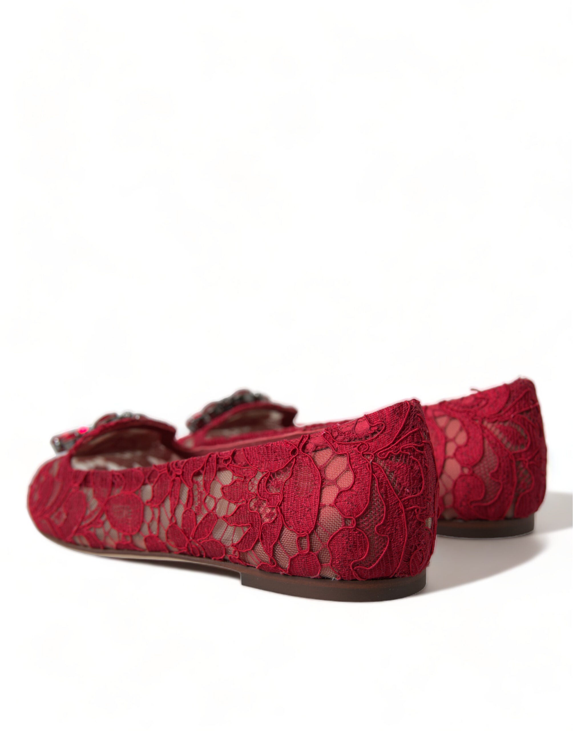 Dolce & Gabbana Elegant Floral Lace Vally Flats