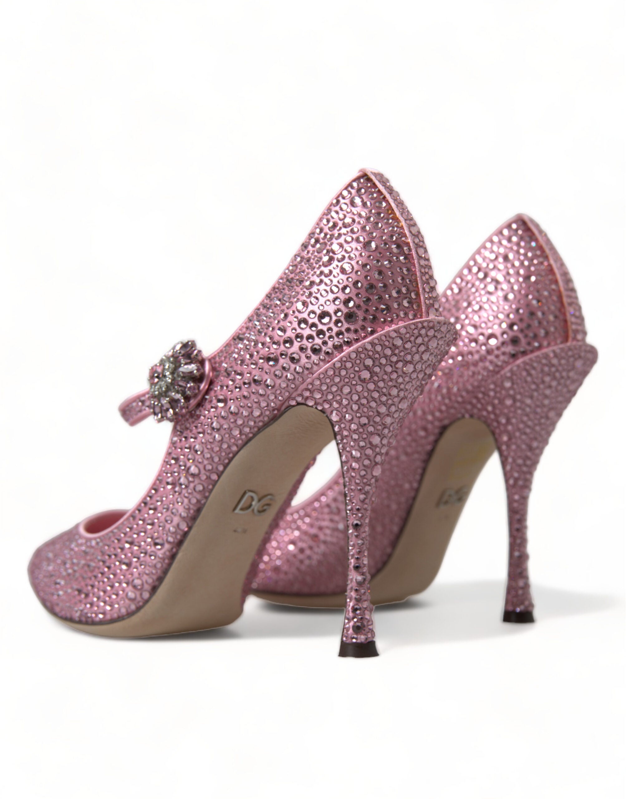 Escarpins en cristal rose enchanteur Dolce &amp; Gabbana