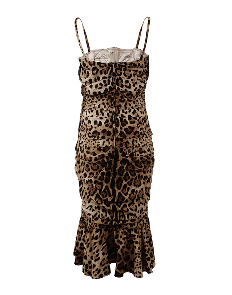 Dolce & Gabbana Elegant Leopard Print Cady Dress