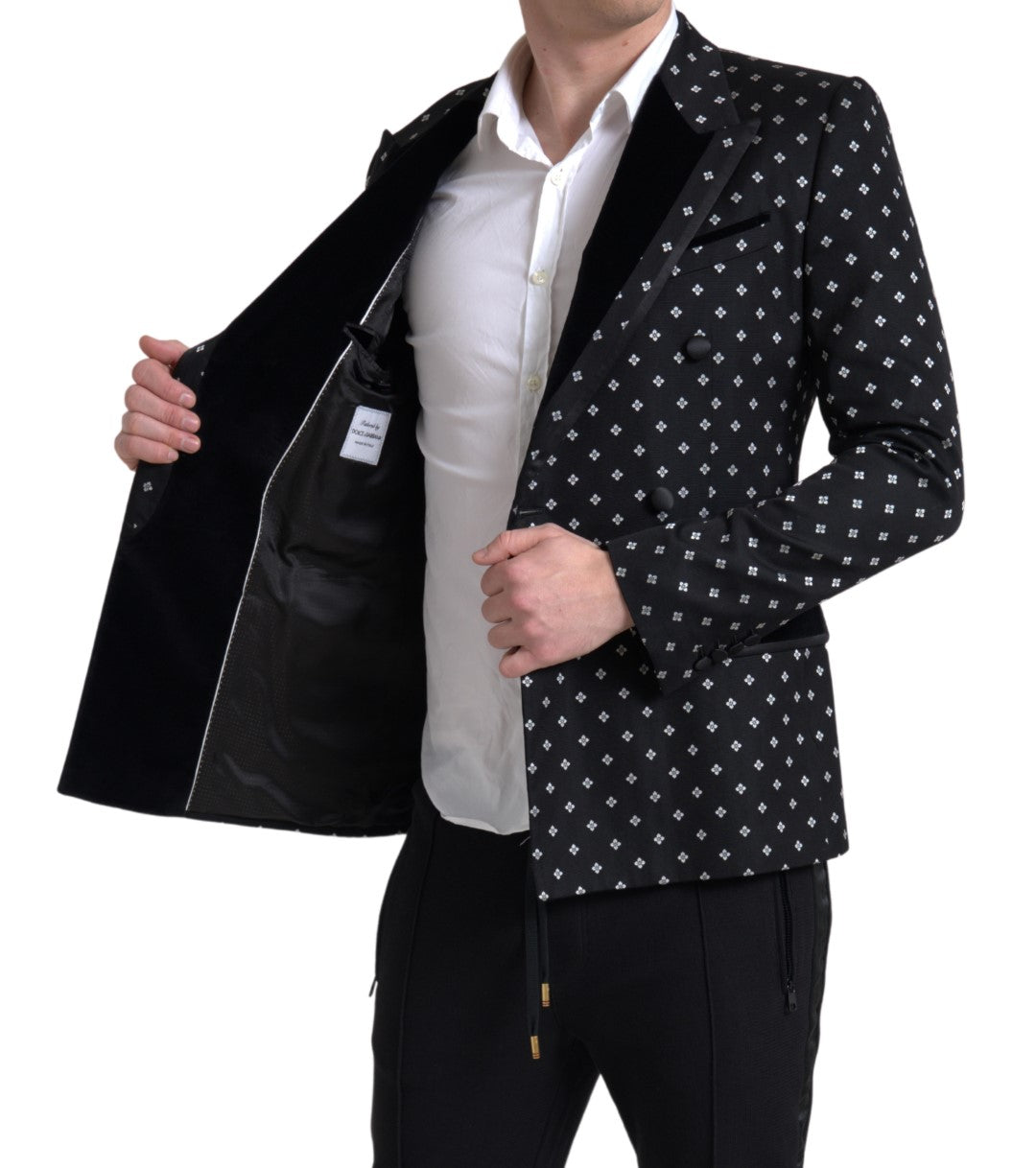 Dolce &amp; Gabbana Blazer slim élégant à motifs géométriques