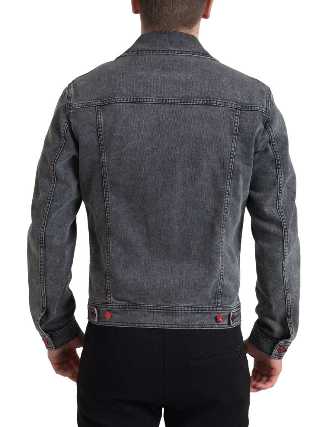 Dolce &amp; Gabbana Veste en jean stretch gris élégante