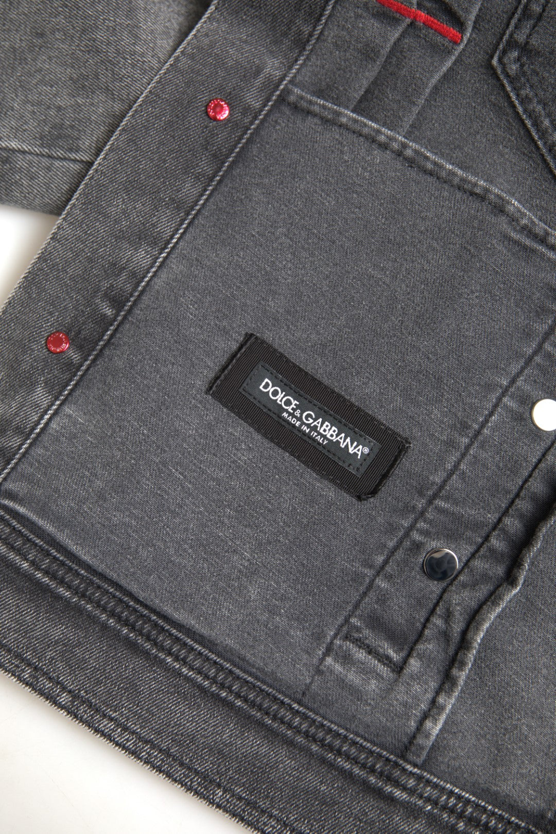 Dolce &amp; Gabbana Veste en jean stretch gris élégante