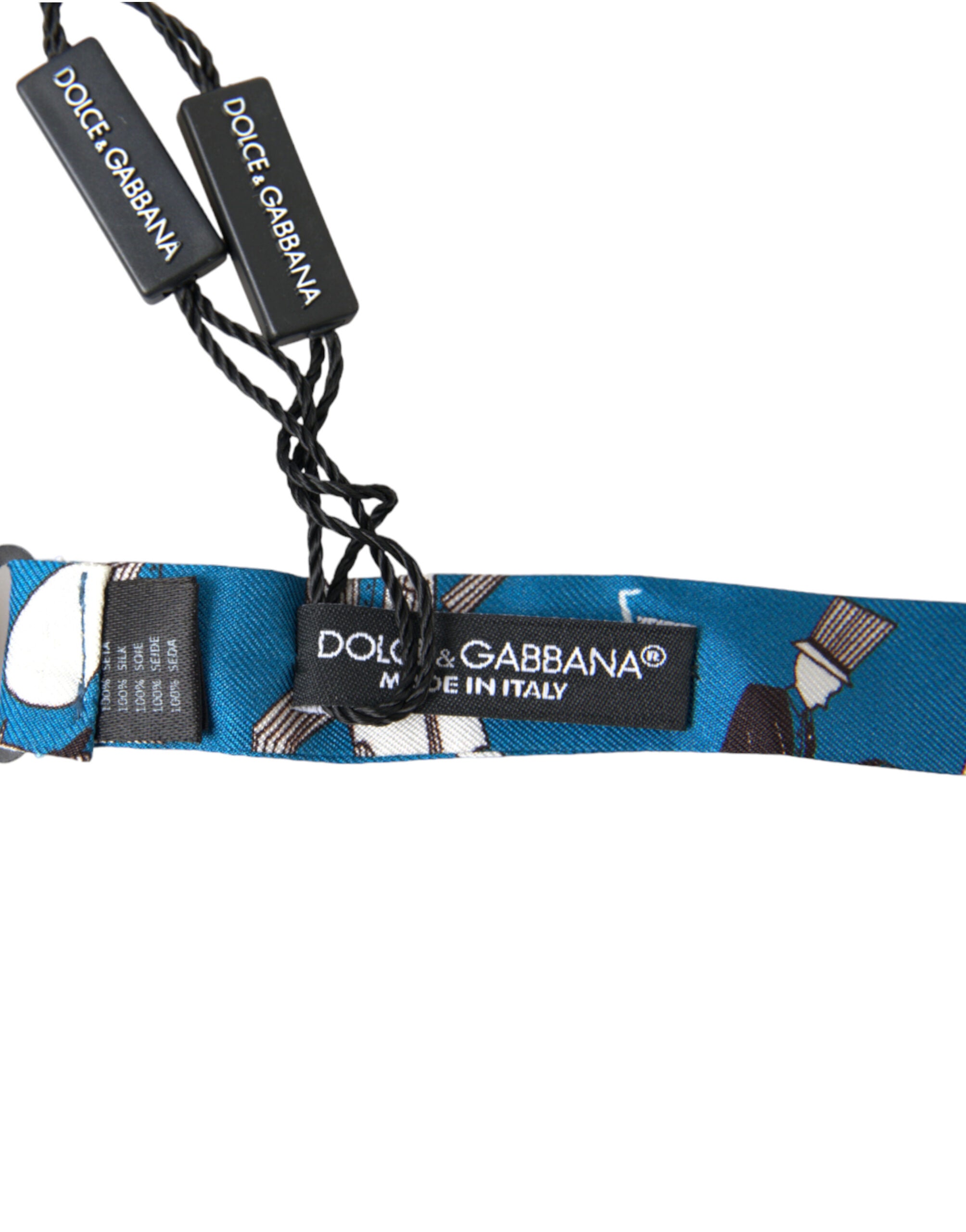 Dolce &amp; Gabbana Noeud papillon élégant en soie bleu Jazz Club