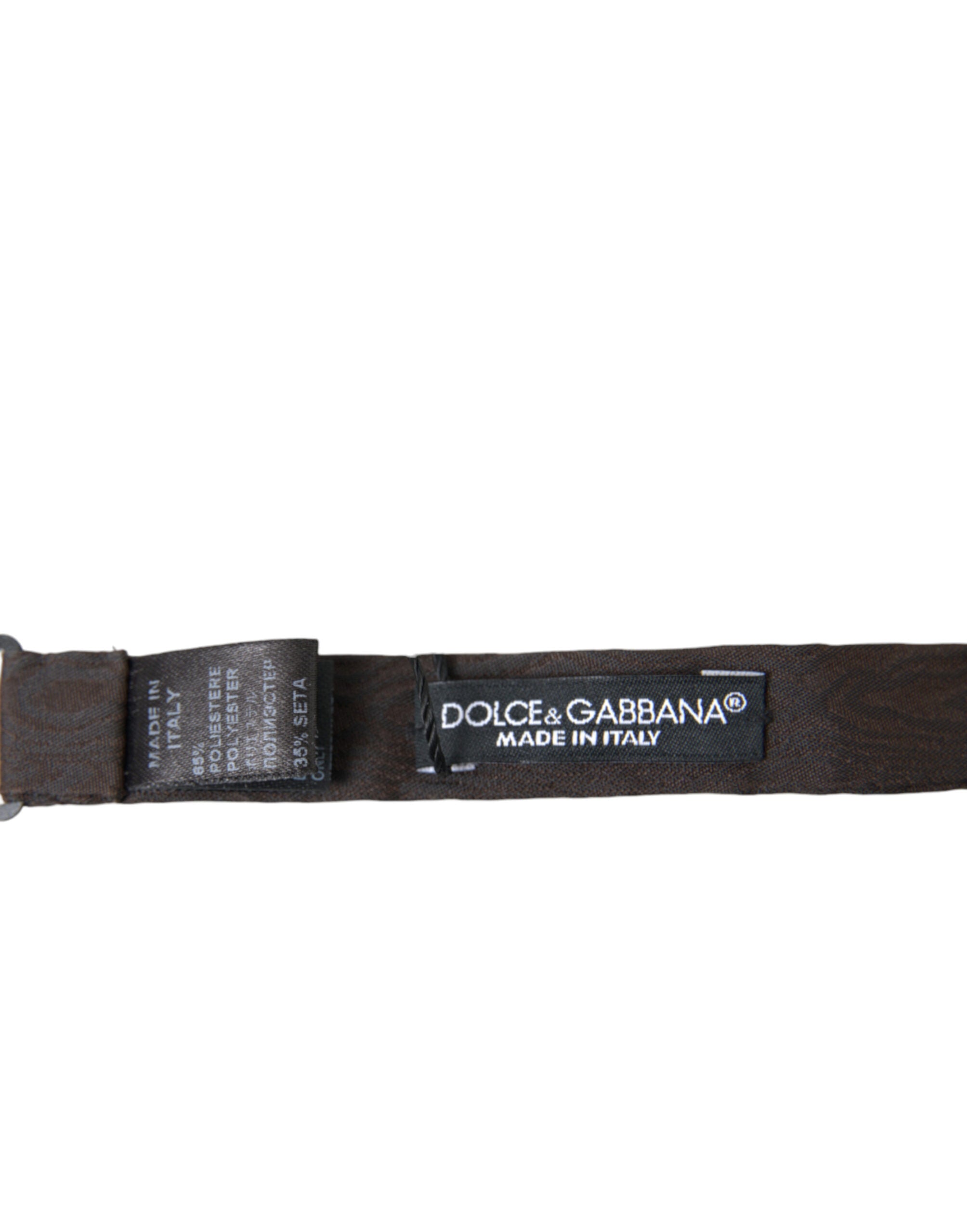 Dolce &amp; Gabbana Nœud papillon élégant en soie mélangée marron