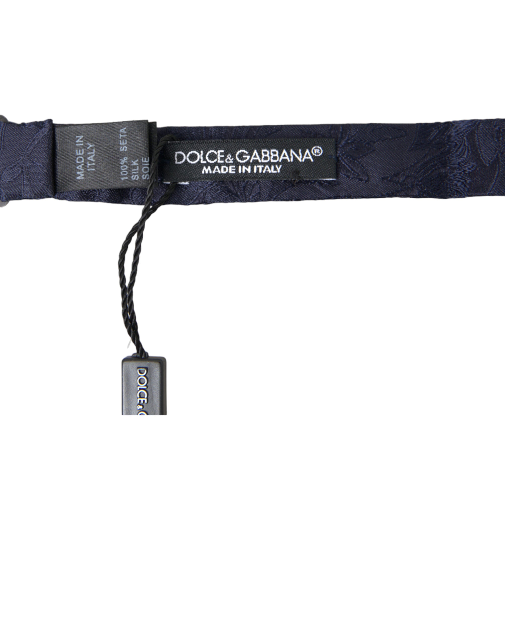 Dolce &amp; Gabbana Noeud papillon élégant en soie bleue