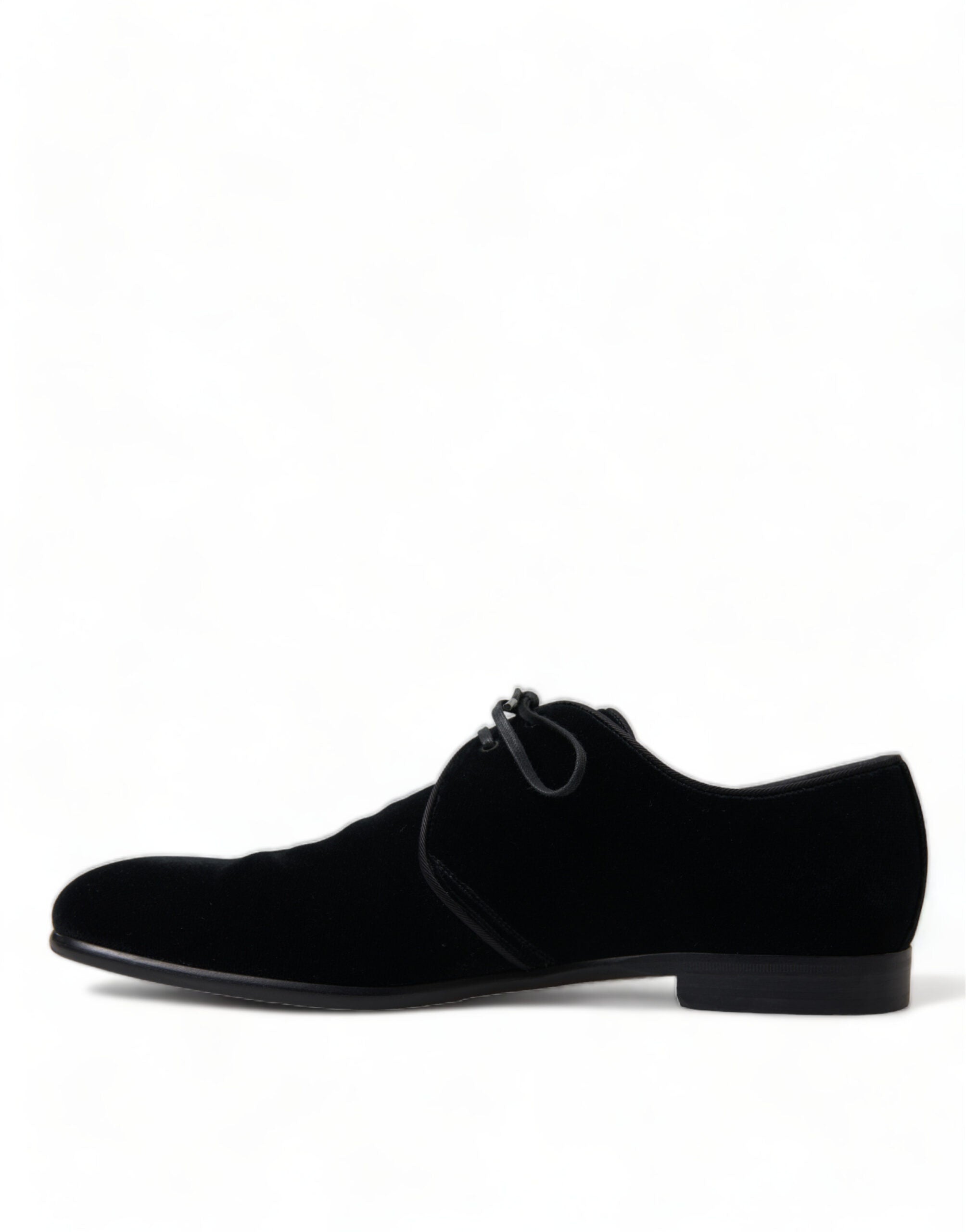 Dolce &amp; Gabbana élégantes chaussures habillées derby en velours noir