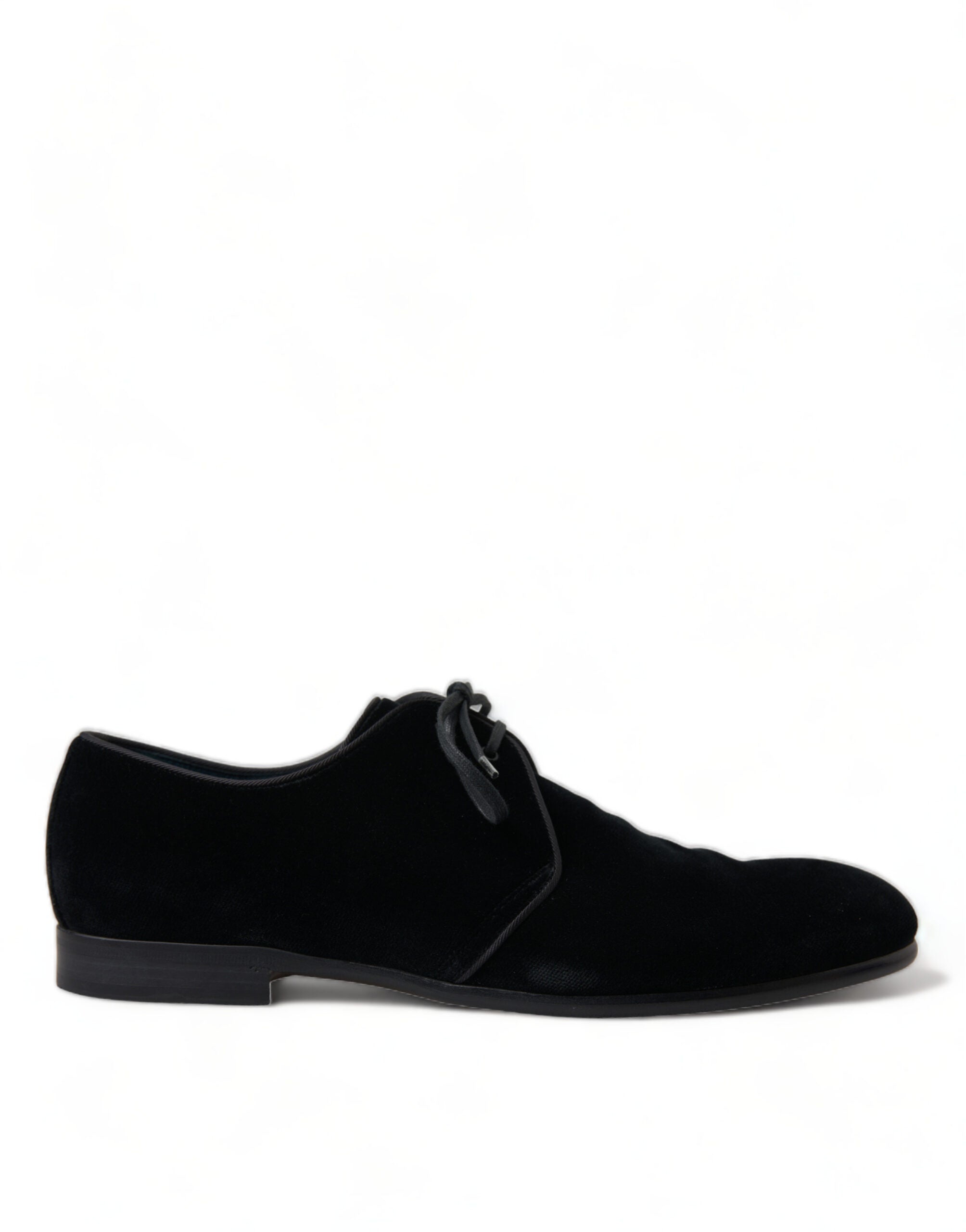 Dolce &amp; Gabbana élégantes chaussures habillées derby en velours noir