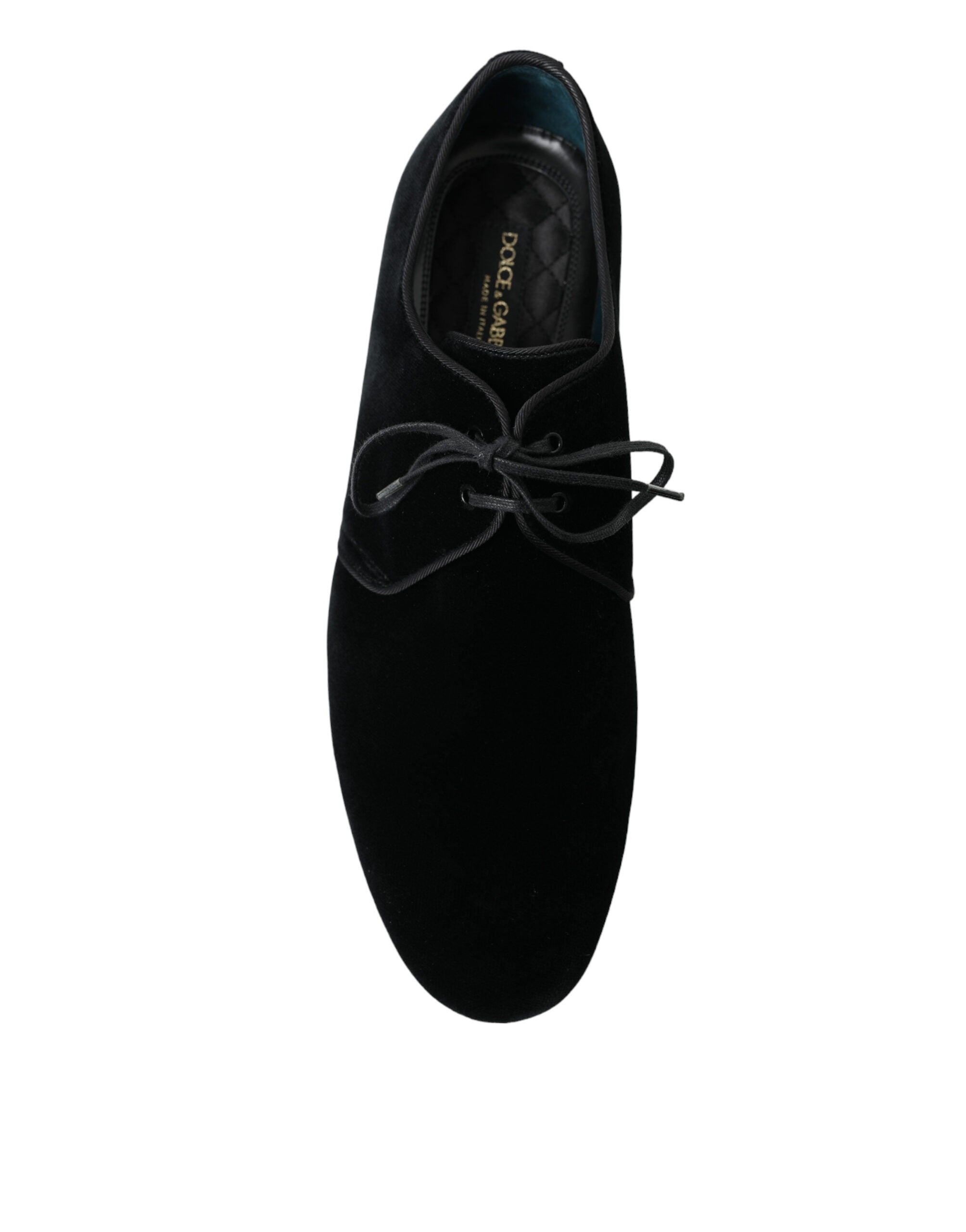 Dolce &amp; Gabbana élégantes chaussures habillées derby en velours noir