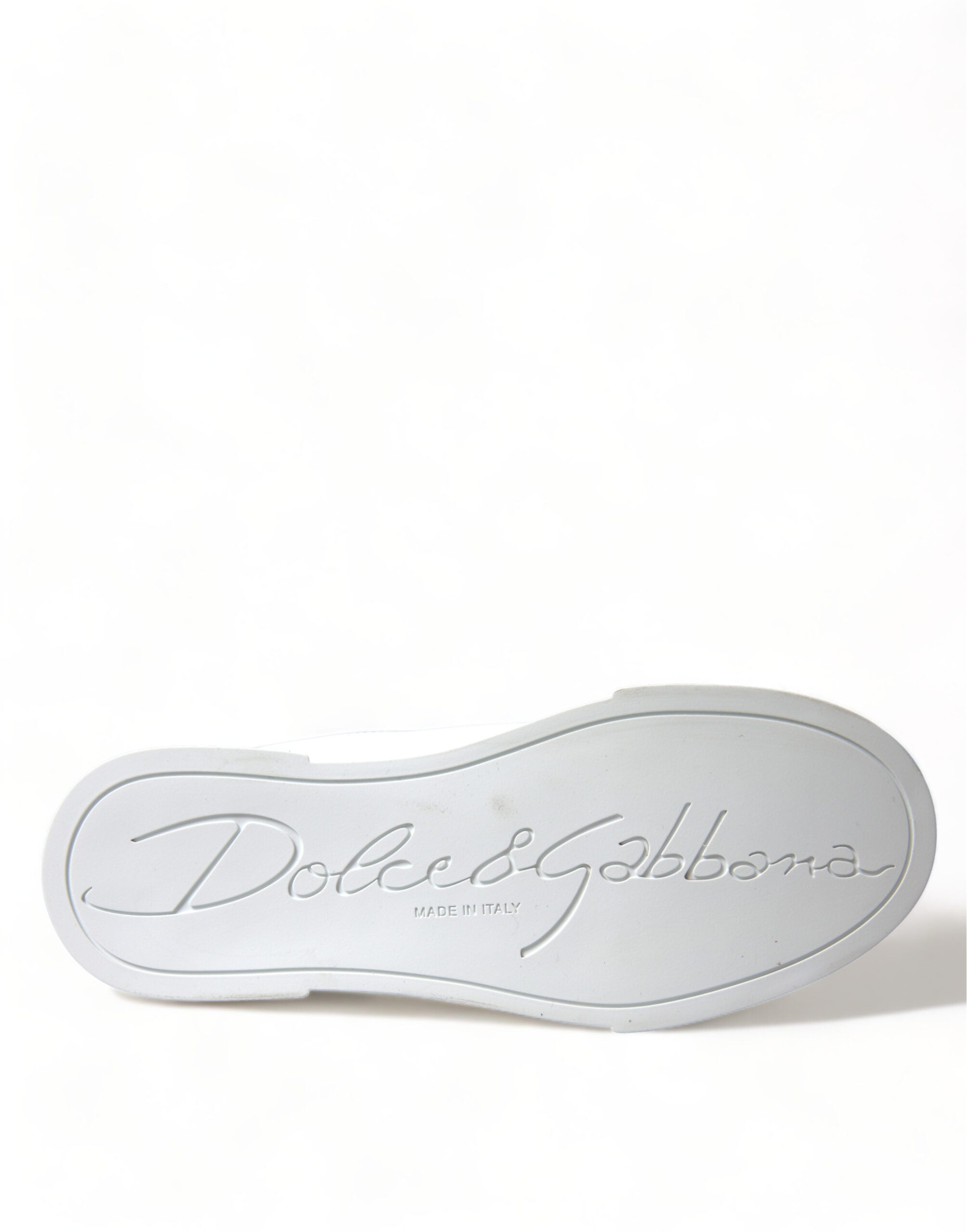 Dolce &amp; Gabbana Chic Baskets en cuir Portofino blanches