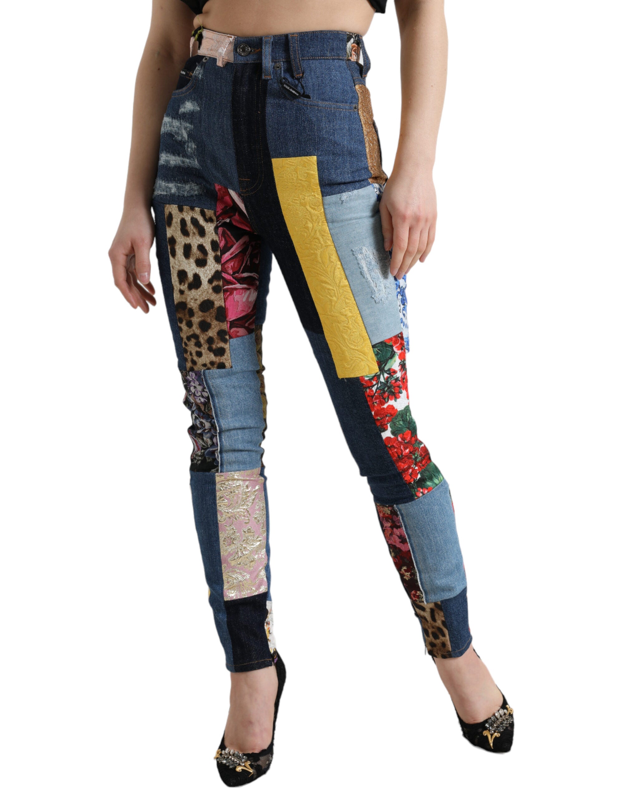 Dolce & Gabbana Jean skinny GRACE patchwork multicolore