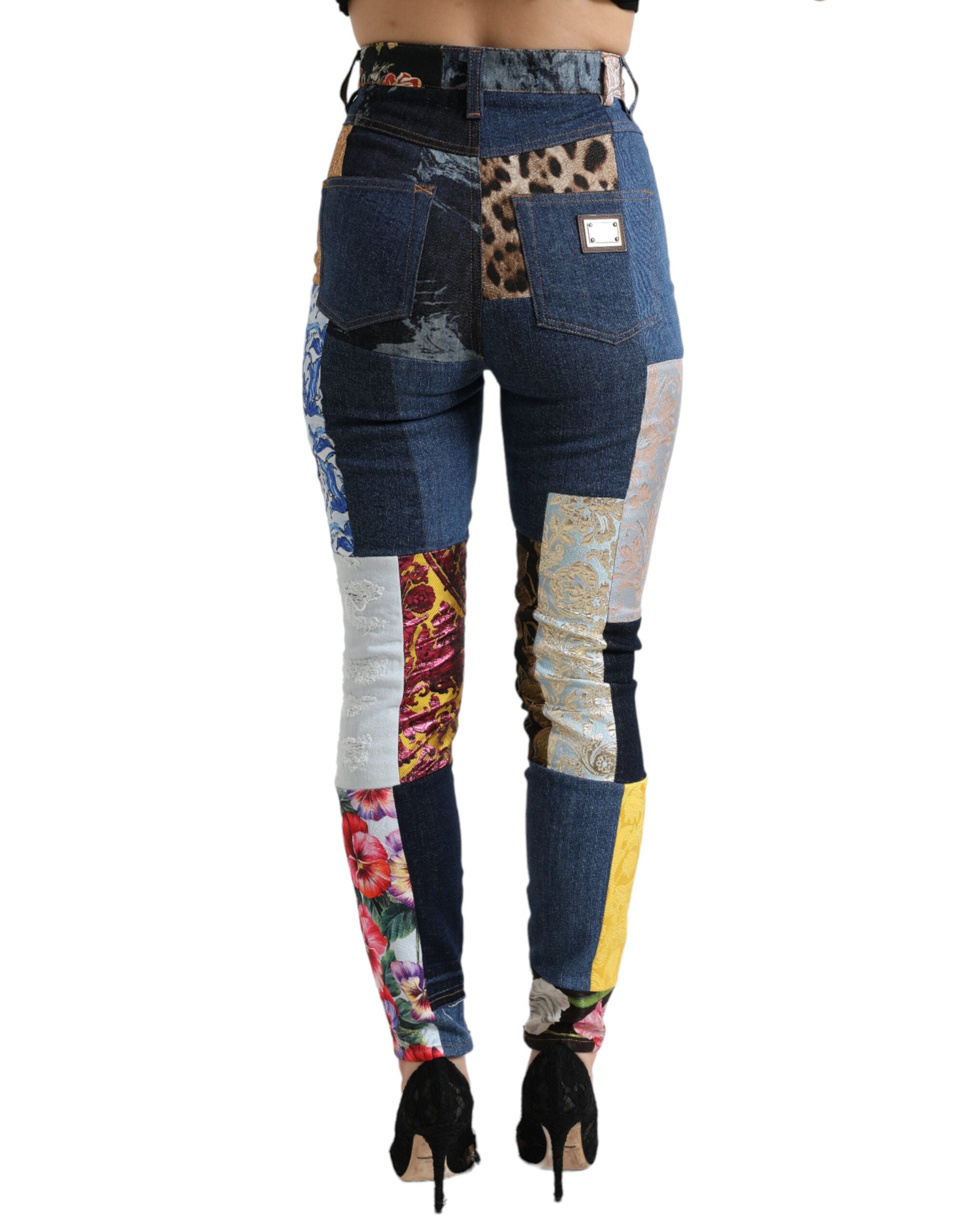 Dolce & Gabbana Jean skinny GRACE patchwork multicolore