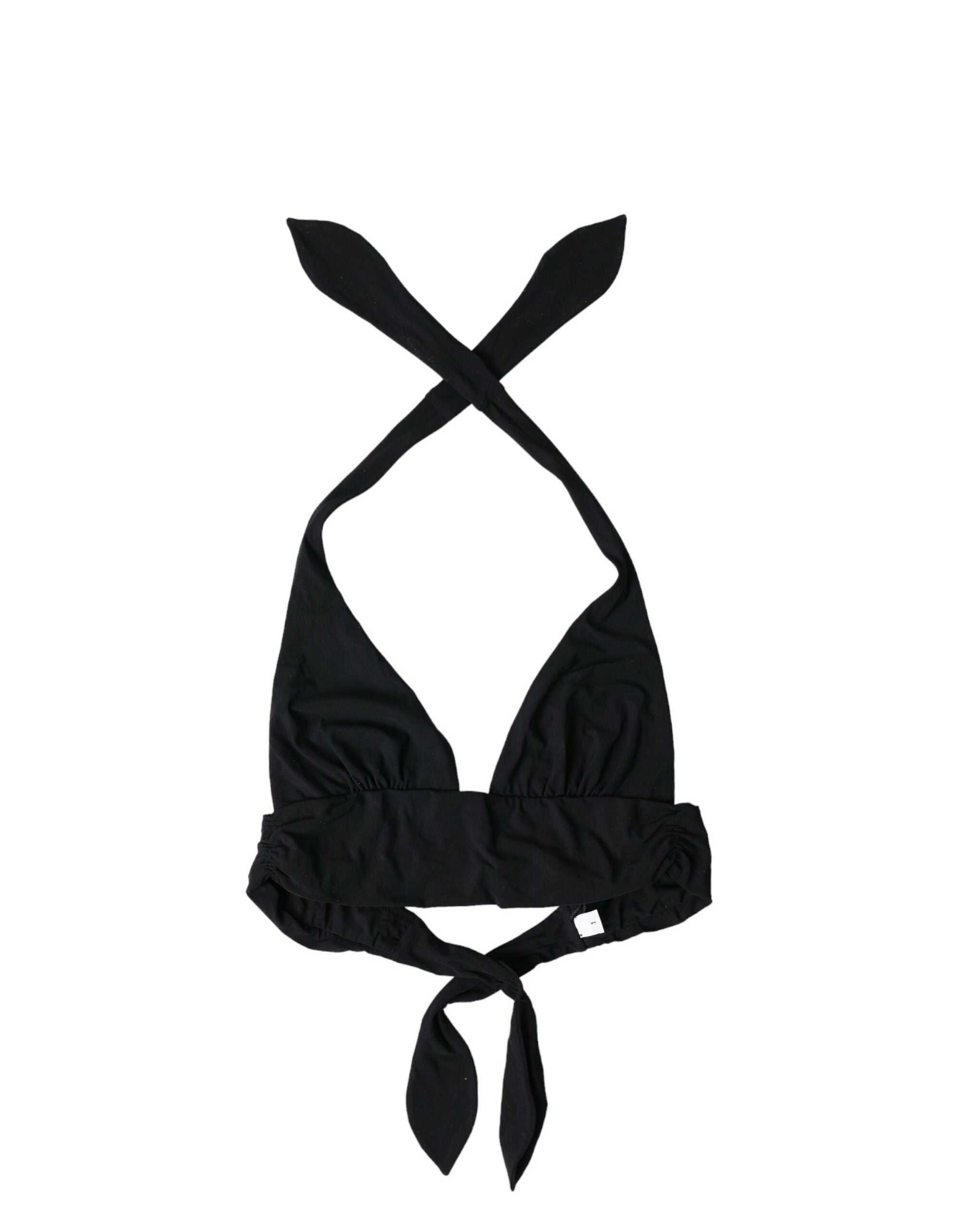 Dolce & Gabbana Bikini haut à licou en nylon extensible noir