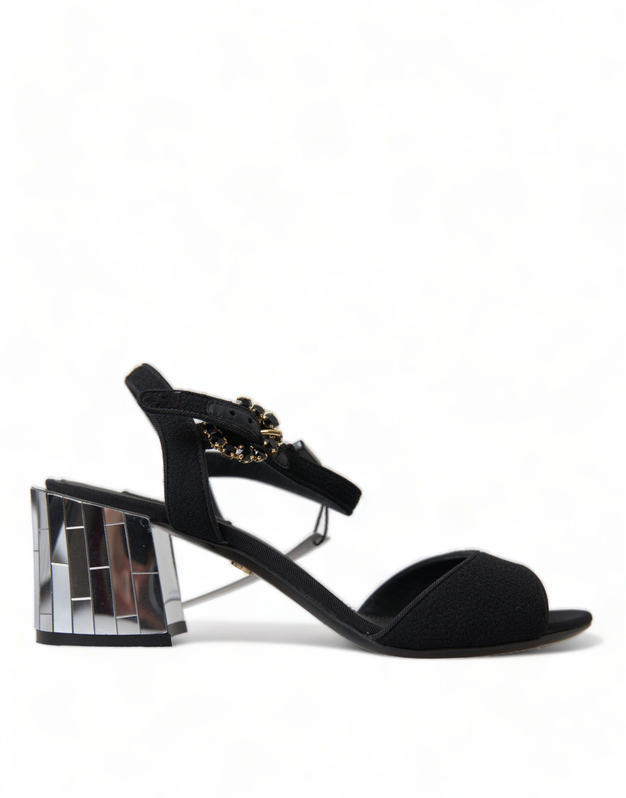 Dolce & Gabbana Elegant Ankle Strap Sandals with Mirror Heels