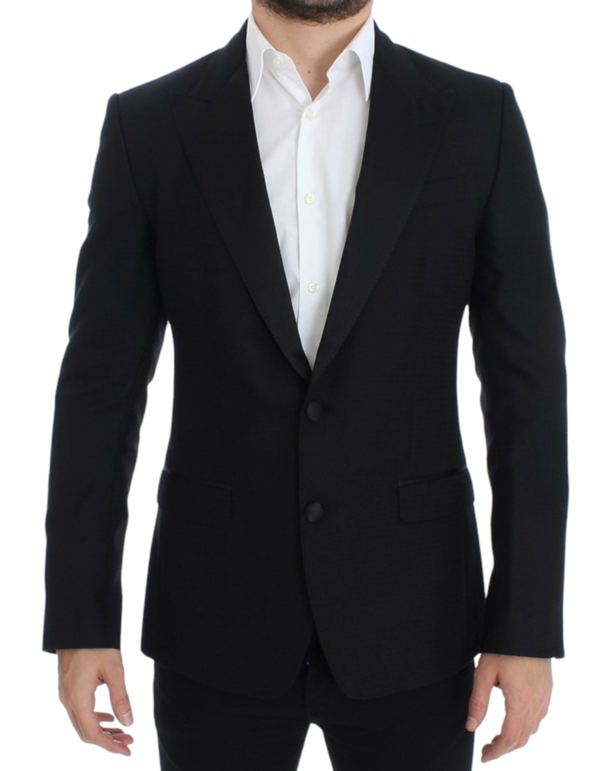 Dolce &amp; Gabbana Blazer Sicilia élégant en soie mélangée noire