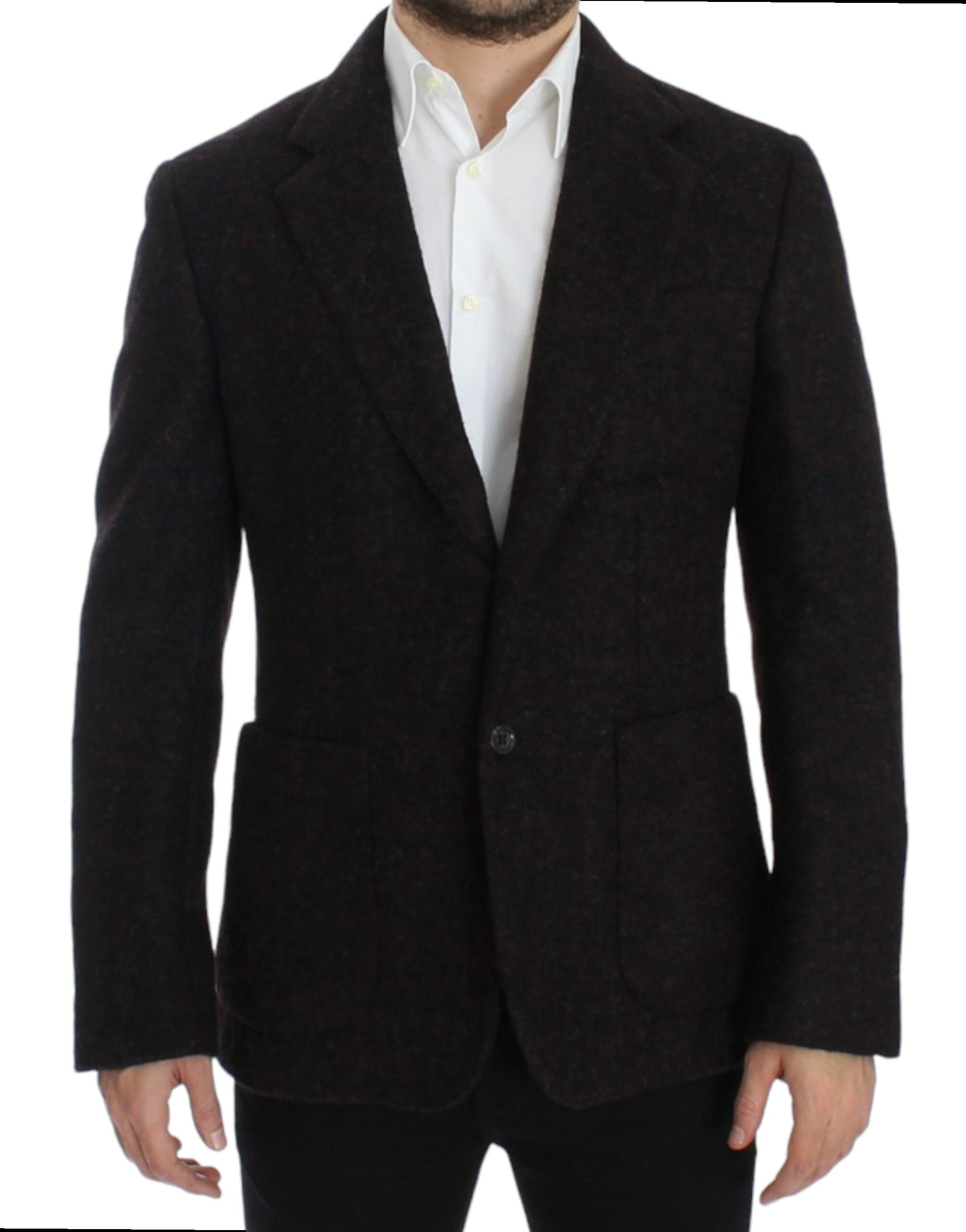 Dolce &amp; Gabbana Veste blazer à deux boutons Bordeaux Alpaga