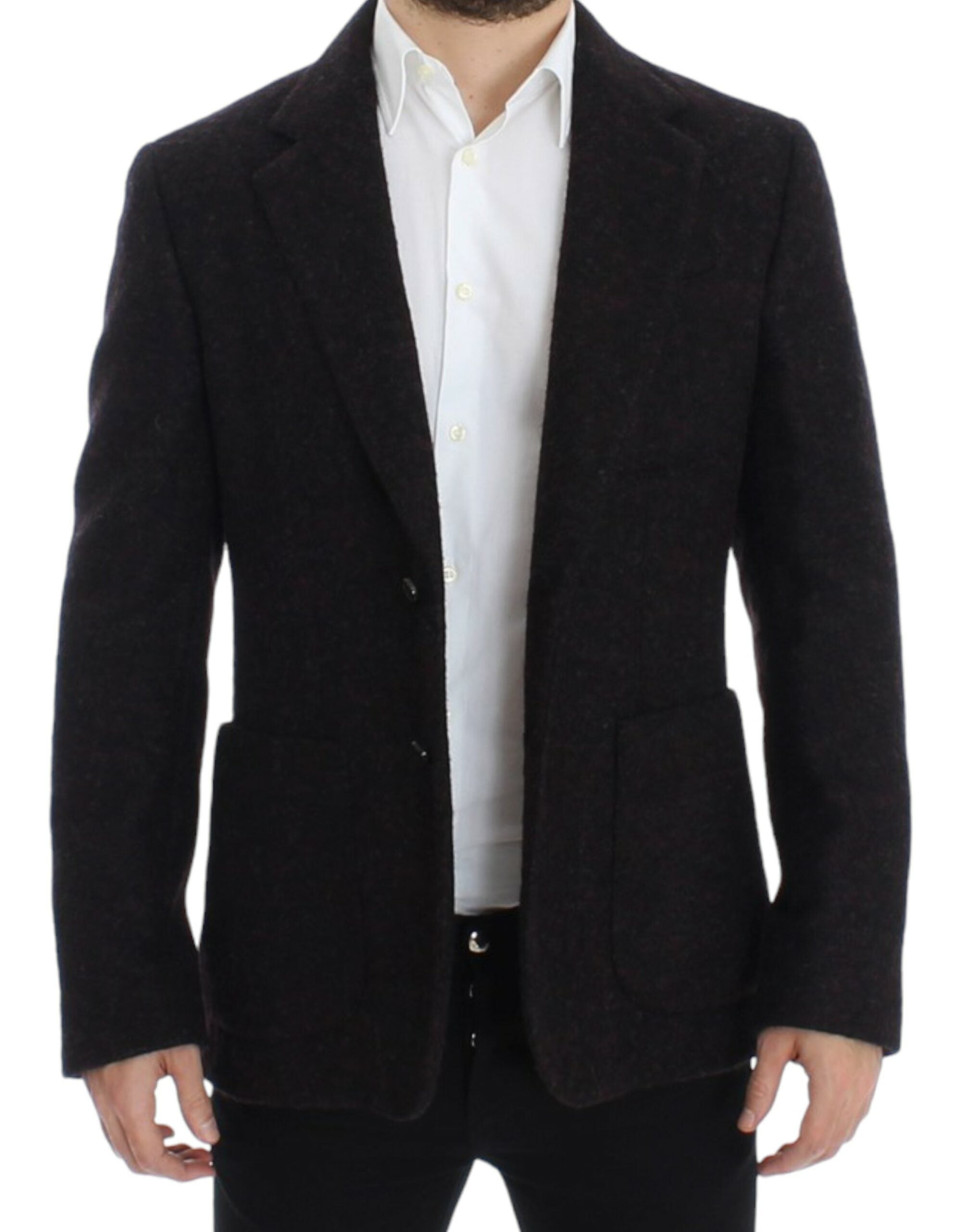 Dolce &amp; Gabbana Veste blazer à deux boutons Bordeaux Alpaga