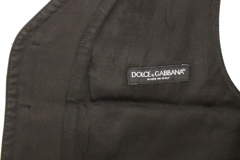 Dolce &amp; Gabbana Gilet élégant en coton mélangé noir