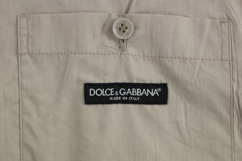 Dolce &amp; Gabbana Gilet habillé élégant en coton beige - Coupe slim