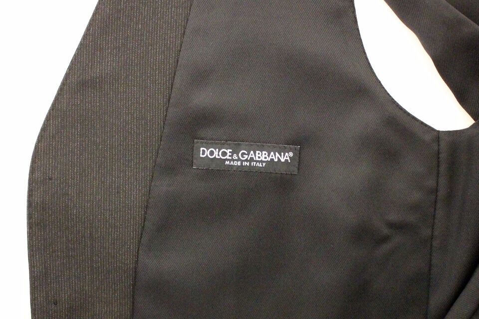 Dolce &amp; Gabbana Gilet classique en laine mélangée grise