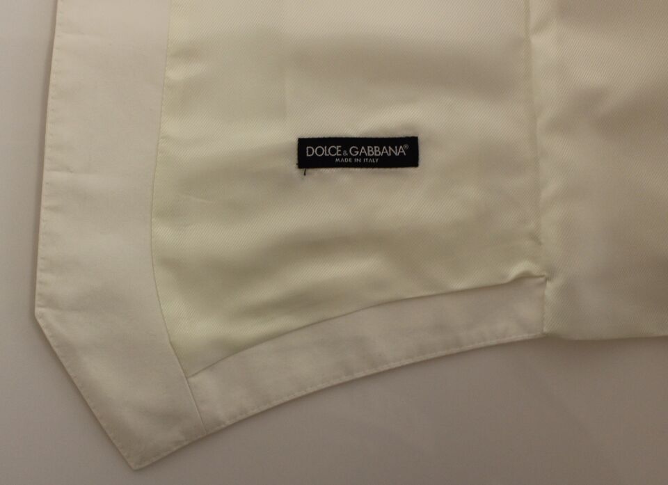 Dolce &amp; Gabbana Gilet élégant en soie de coton blanc