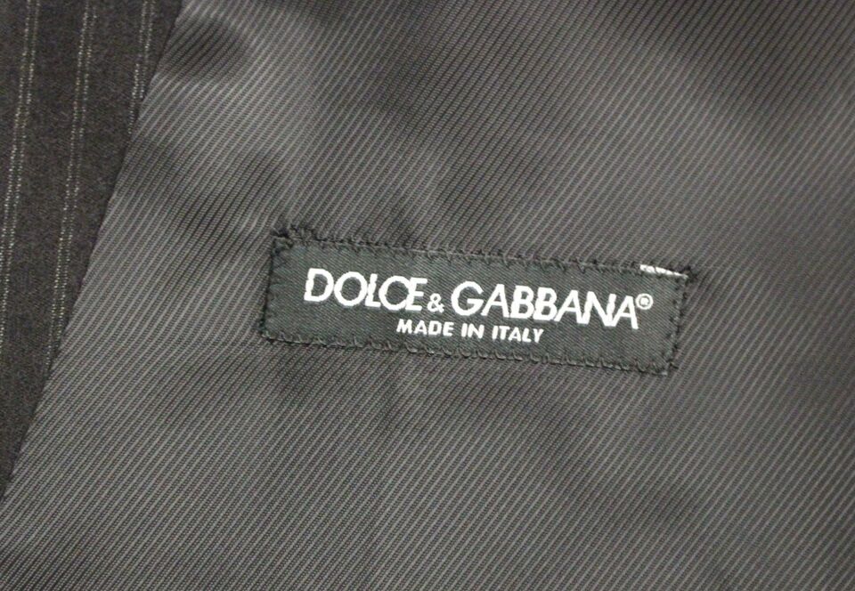 Dolce &amp; Gabbana Gilet élégant en laine à rayures noires