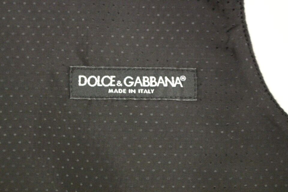 Dolce &amp; Gabbana Gilet élégant en laine mélangée grise